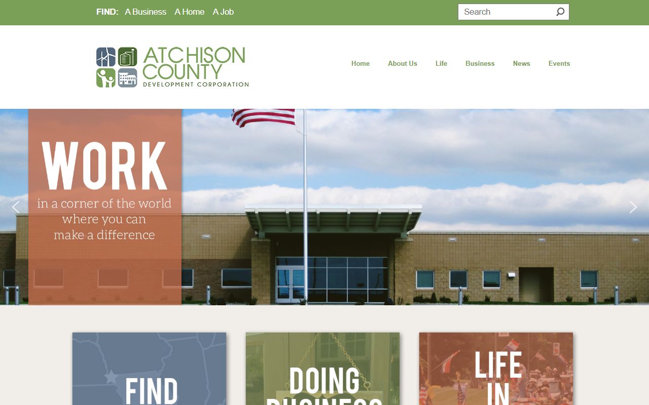Atchison County Sheriff website for background check records and contact information