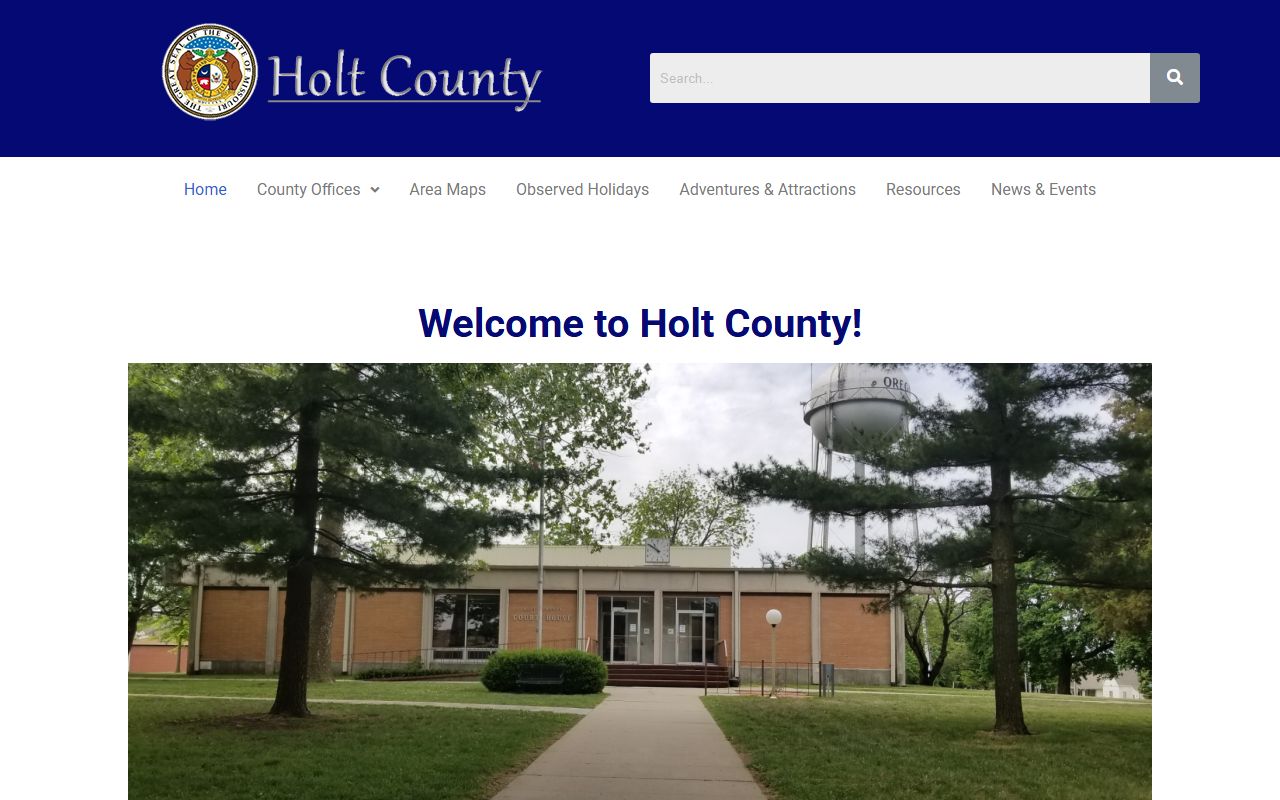 Holt County Sheriff website for background check records in Oregon Missouri