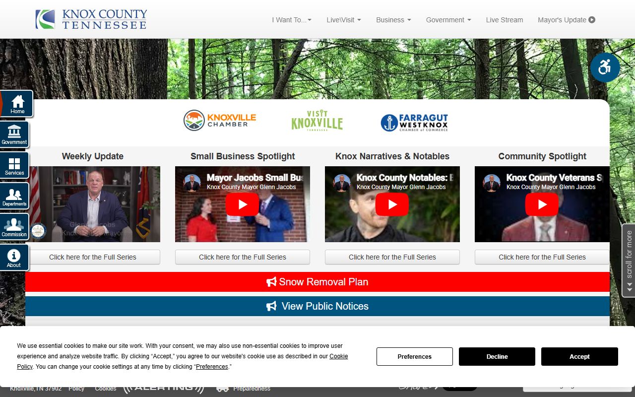 Knox County Sheriff website for background check records in Edina