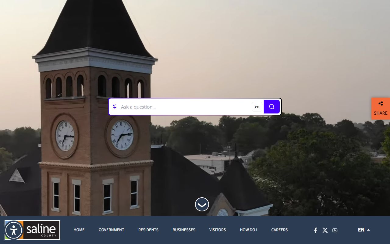 Saline County Sheriff website for background check and records access