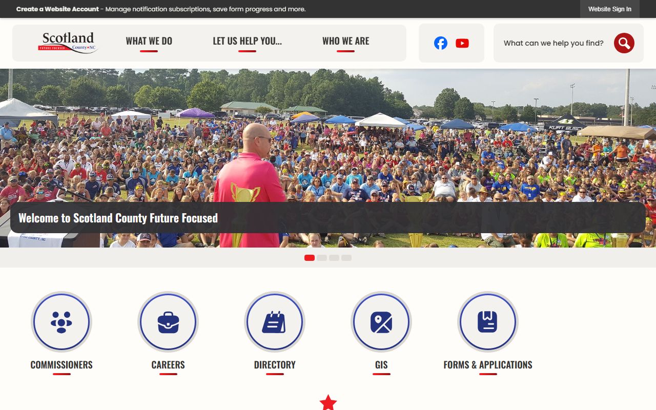 Scotland County Sheriff website for background check and records access