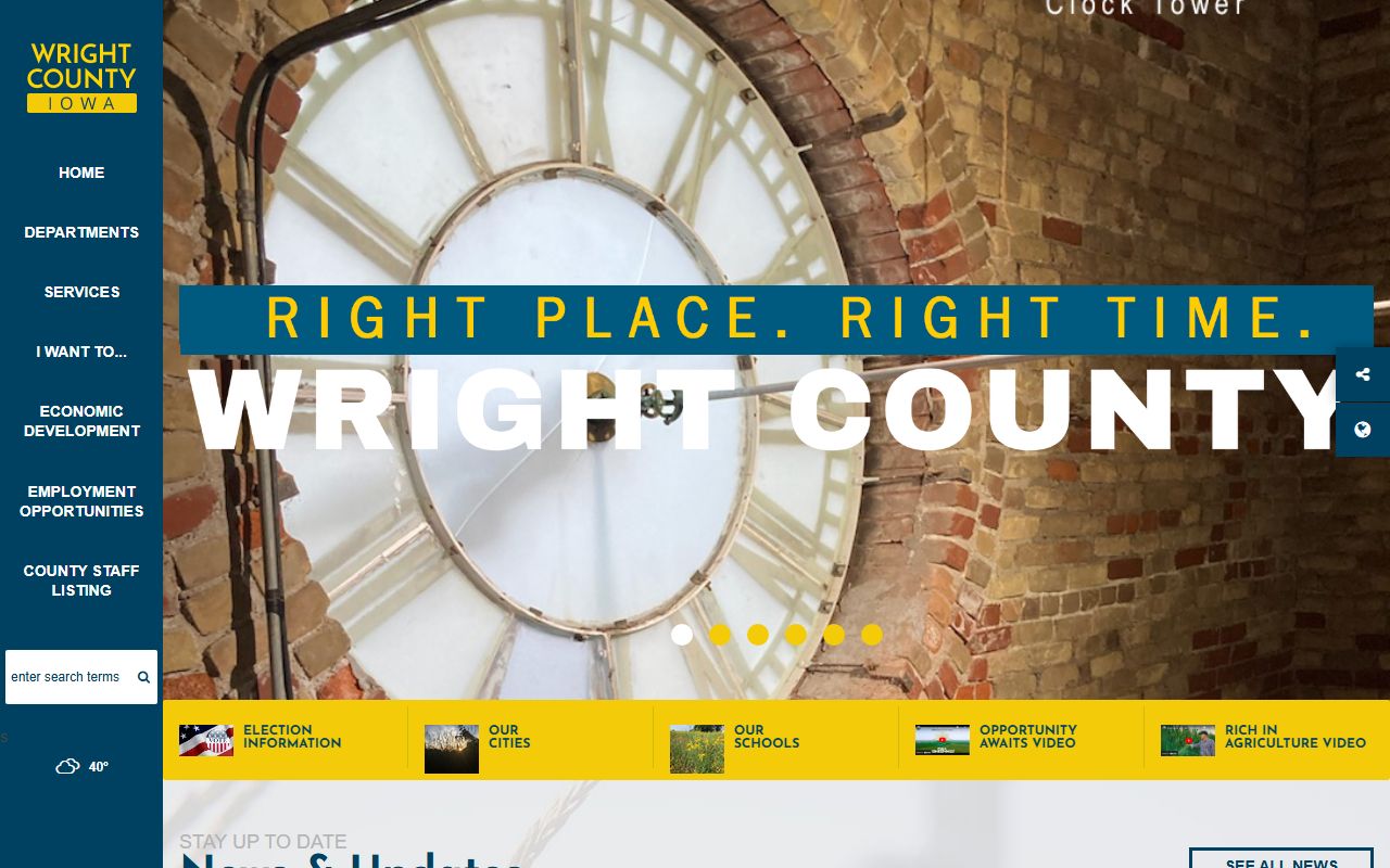 Wright County Sheriff website for background check records