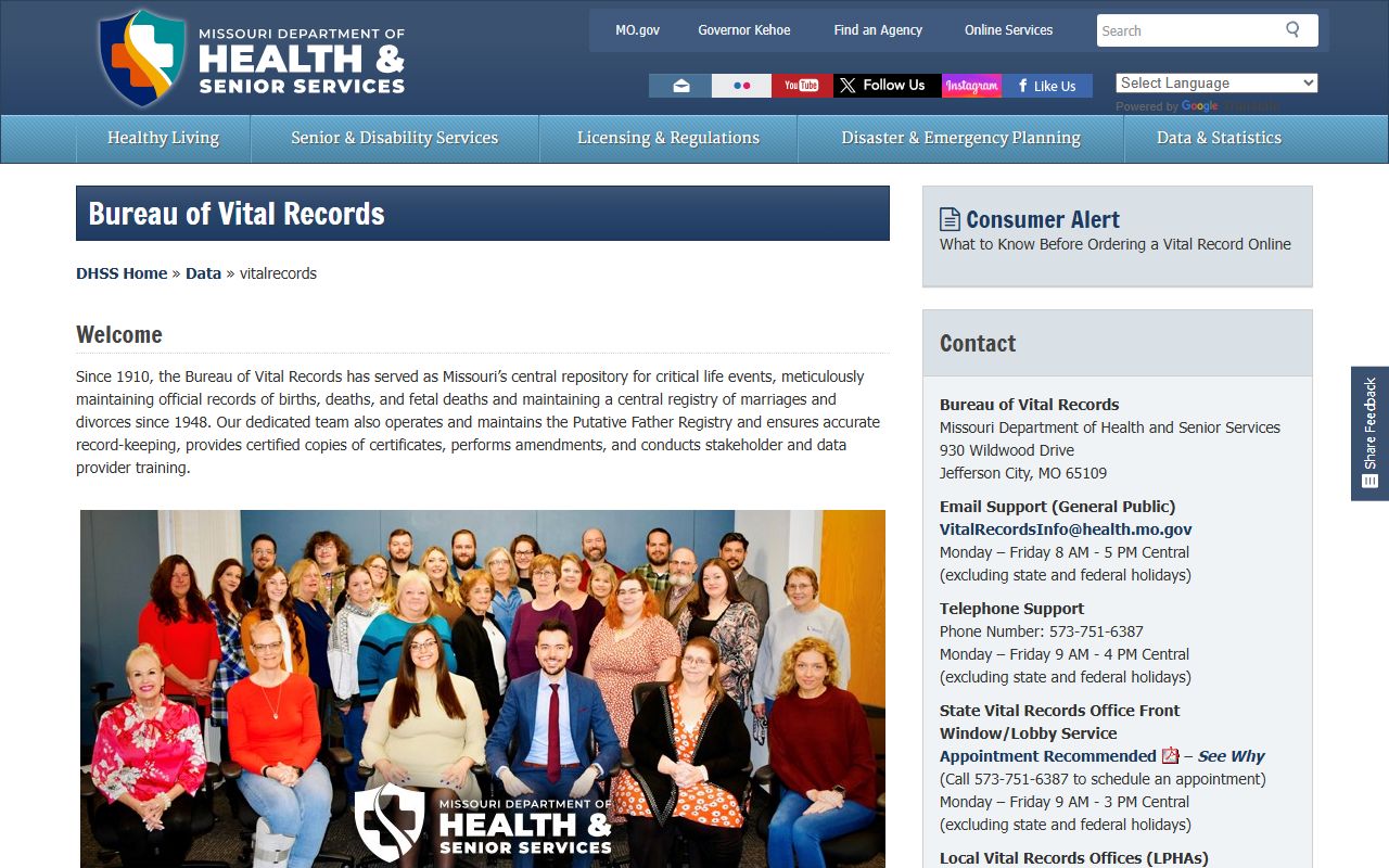 Schuyler County background check records and Missouri vital records resources